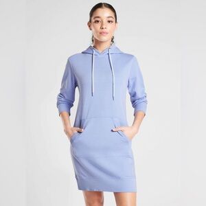 Athleta Women's Sundown Hoodie Dress Pullover Long Sleeve Periwinkle Blue XS